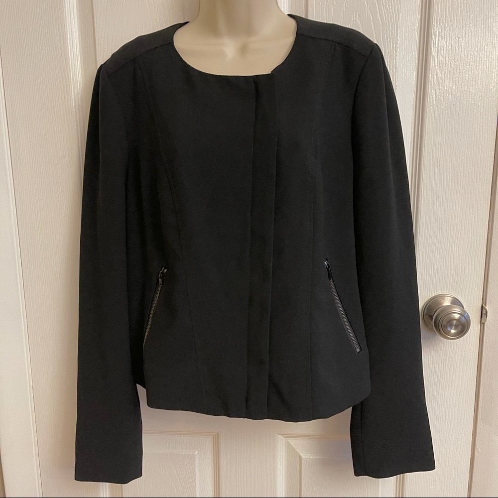 Ann Taylor Loft zip up blazer